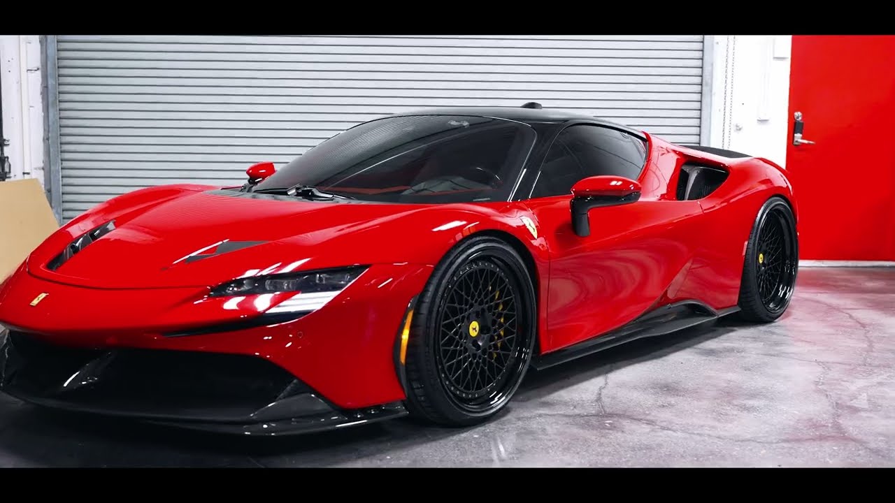 Modified Ferrari SF90 on Velos Wheels and Upgraded Carbon Aero, Novitec Suspension, and more!