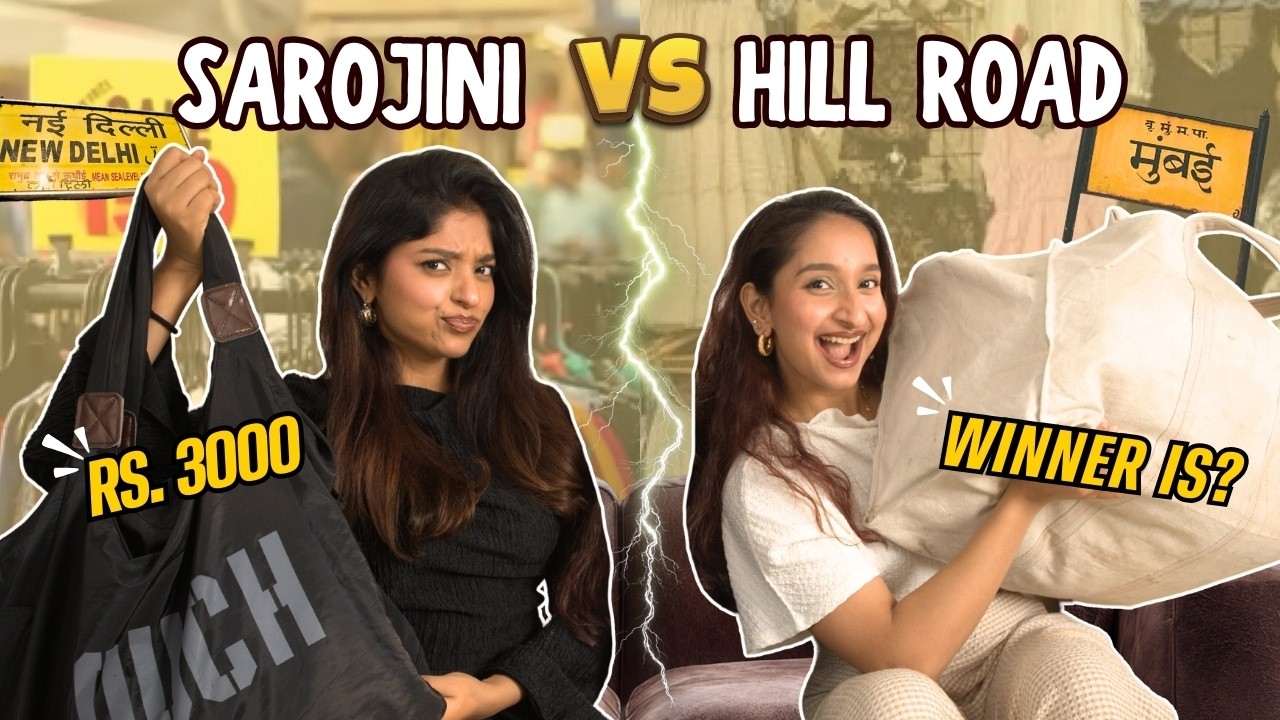SAROJINI NAGAR vs HILL ROAD Shopping Challenge 😱🛍️ WHO WON? 🔥