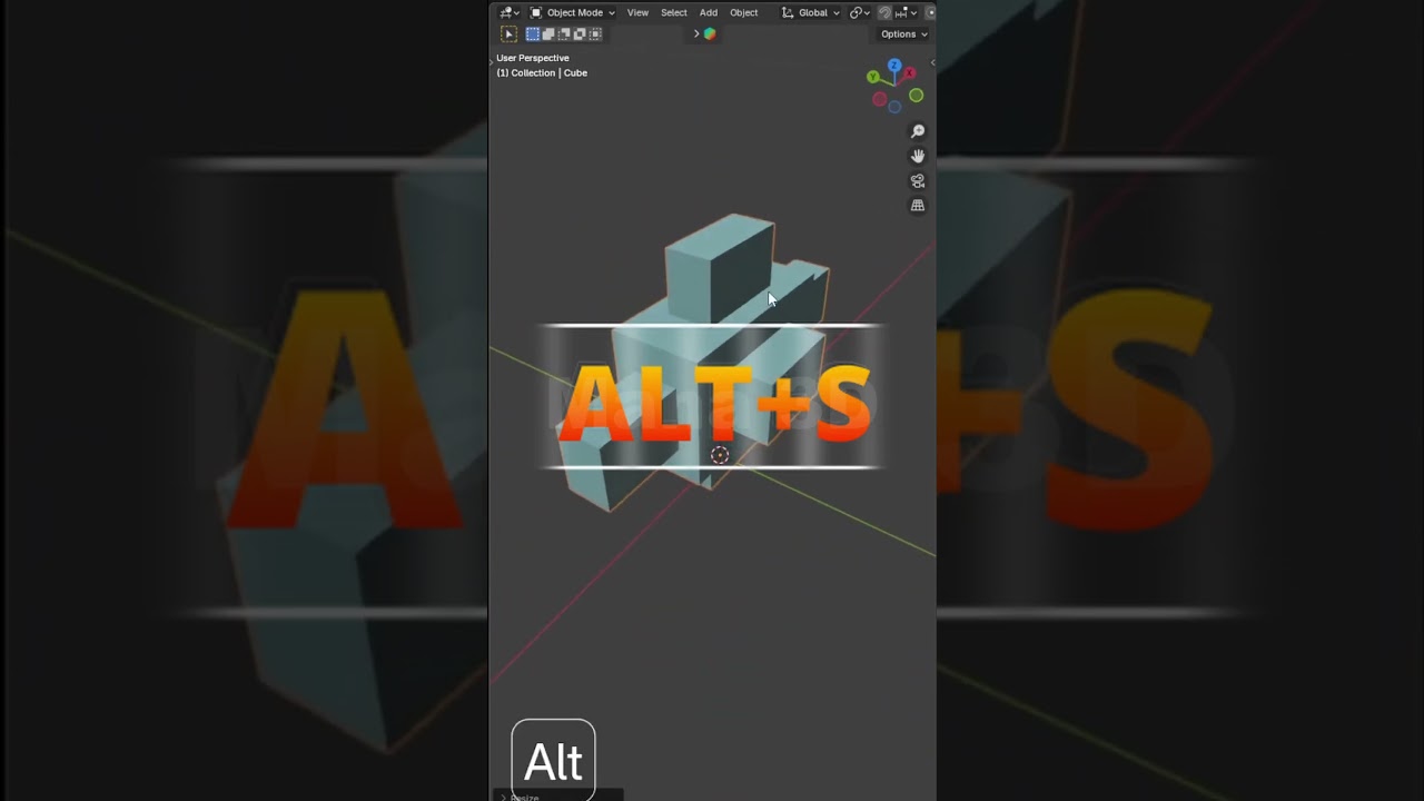 S vs Alt + S | Blender | Mana 3D