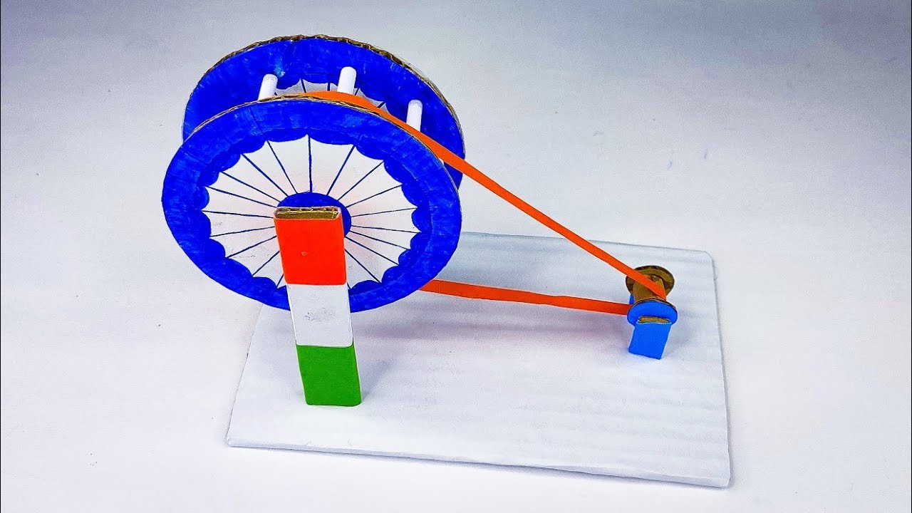 Gandhi Jayanti Special Craft Idea - Charkha Model