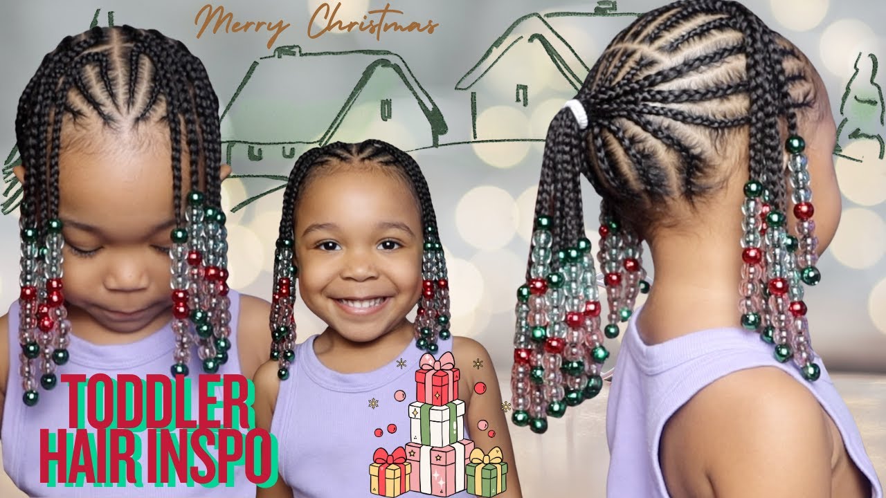 Quick & Easy Holiday Toddler Hairstyle Inspo **NO TALKING** #kidshairstyle #naturalhair #2025