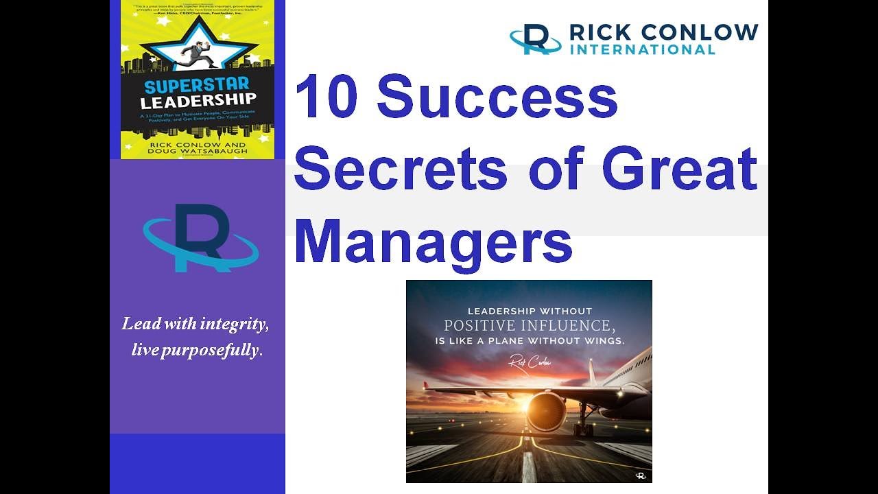 10 Success Secrets of Great Managers-Leadership training