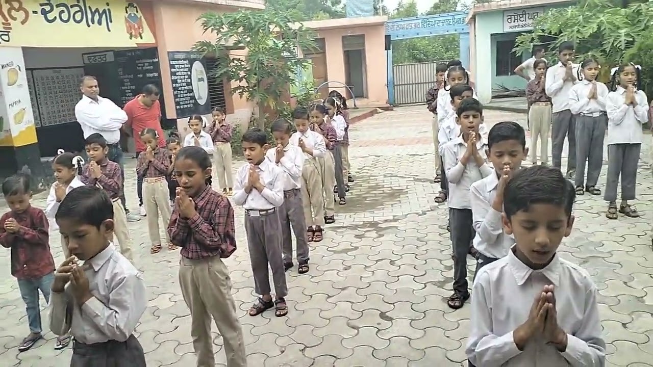 morning assembly in G M S dehrian upper