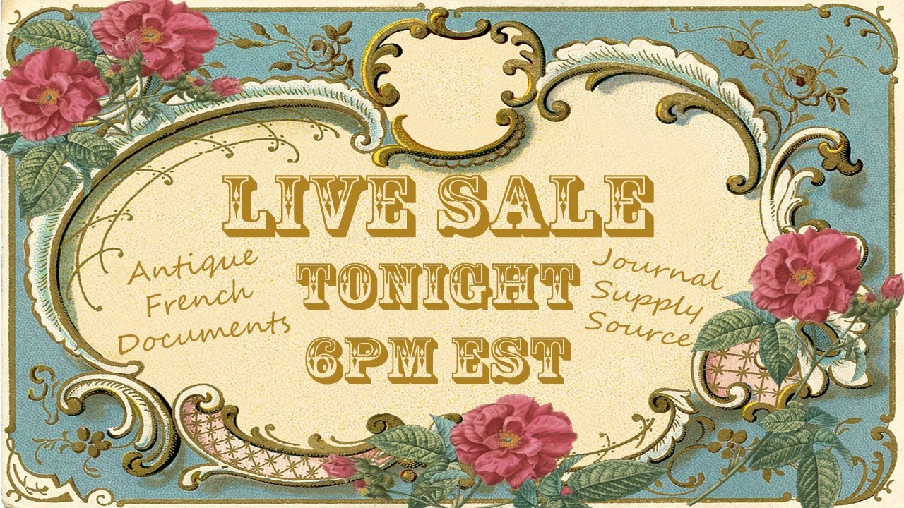 🔴LIVE SALE - RARE Dreamy Junk Journal Supplies Antique French Paper Vintage Ephemera Fabric Lace