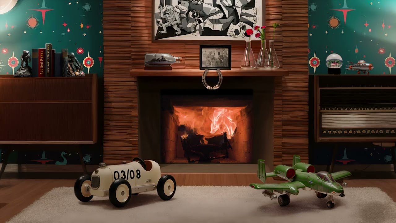 Cozy SwRI Inspired Fireplace Scene