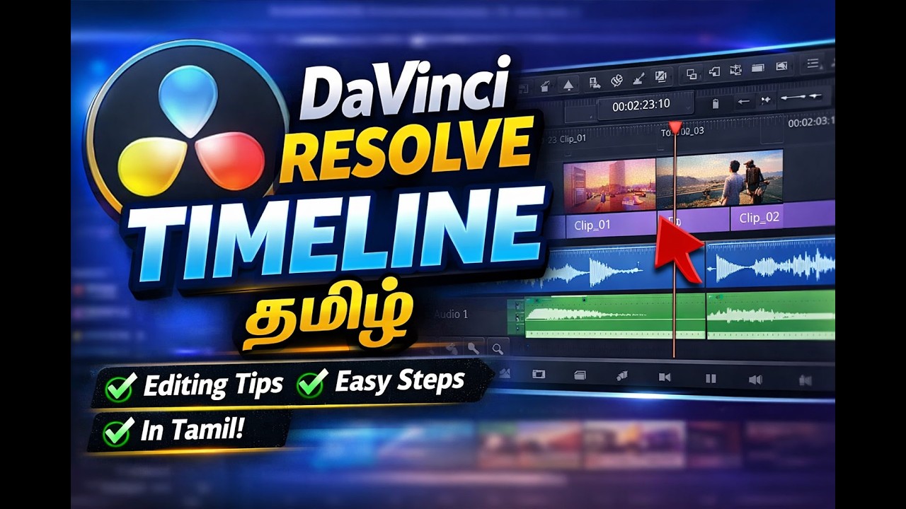Timeline in Davinci Resolve Tamil | DaVinci Resolve Timeline Explained in Tamil