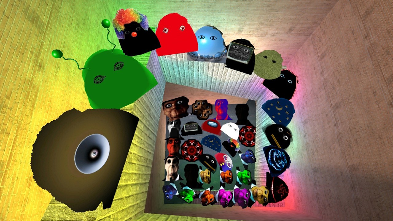 Angry Munci Nextbot Family And Obunga Family Nextbot Chase me in Maze Garry's Mod