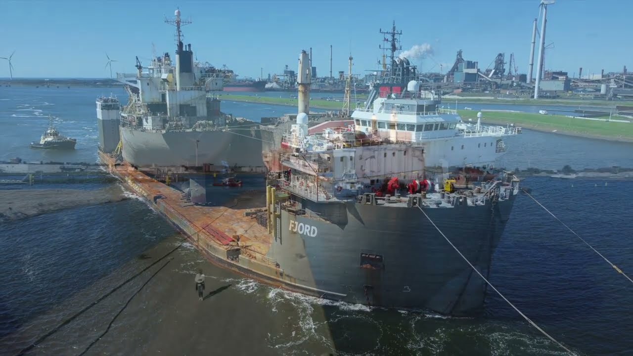 Arrival OS 35 in Port of Amsterdam