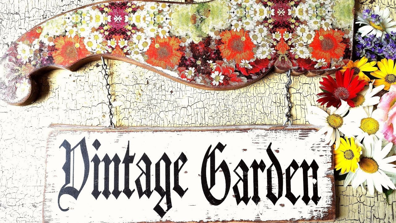 SALVAGE WOOD Garden Sign /  DIY TRASH to TREASURE /  Learn how to Decoupage