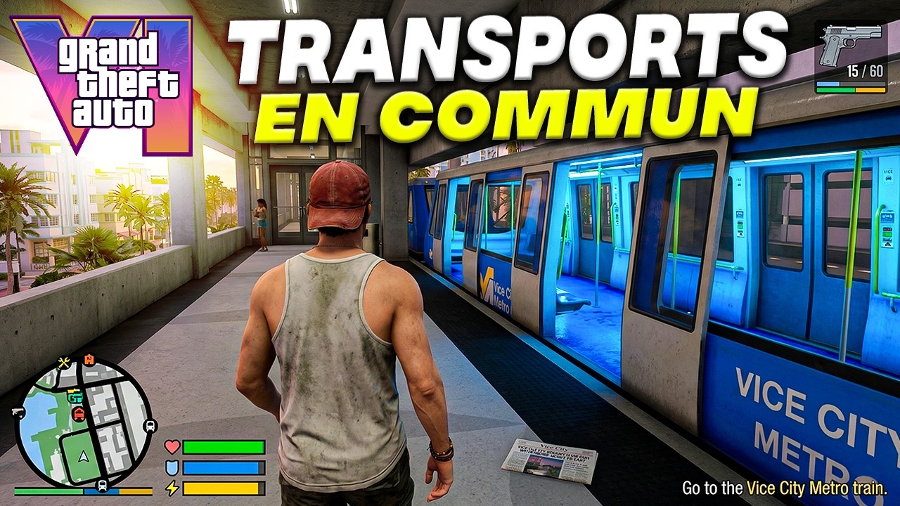 GTA 6 : TOUS LES TRANSPORTS EN COMMUN (M&eacute;tro, Uber, Avions, Bus...)