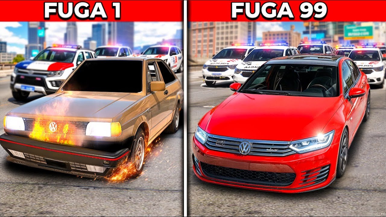 Dando FUGA com CARROS BRASILEIROS no GTA 5 RP!!