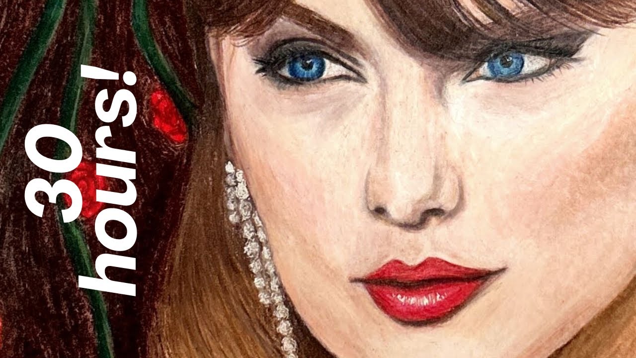 Drawing Taylor Swift: 30 Hours in 1 Minutes ✏️
