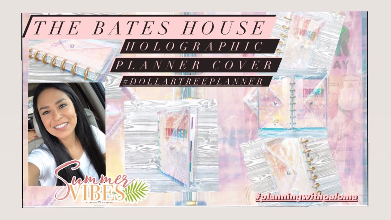 Holographic Planner Cover DIY 2021 Dollar Tree DIY Summer Vibes Happy Planner Cover or Dollar Tree