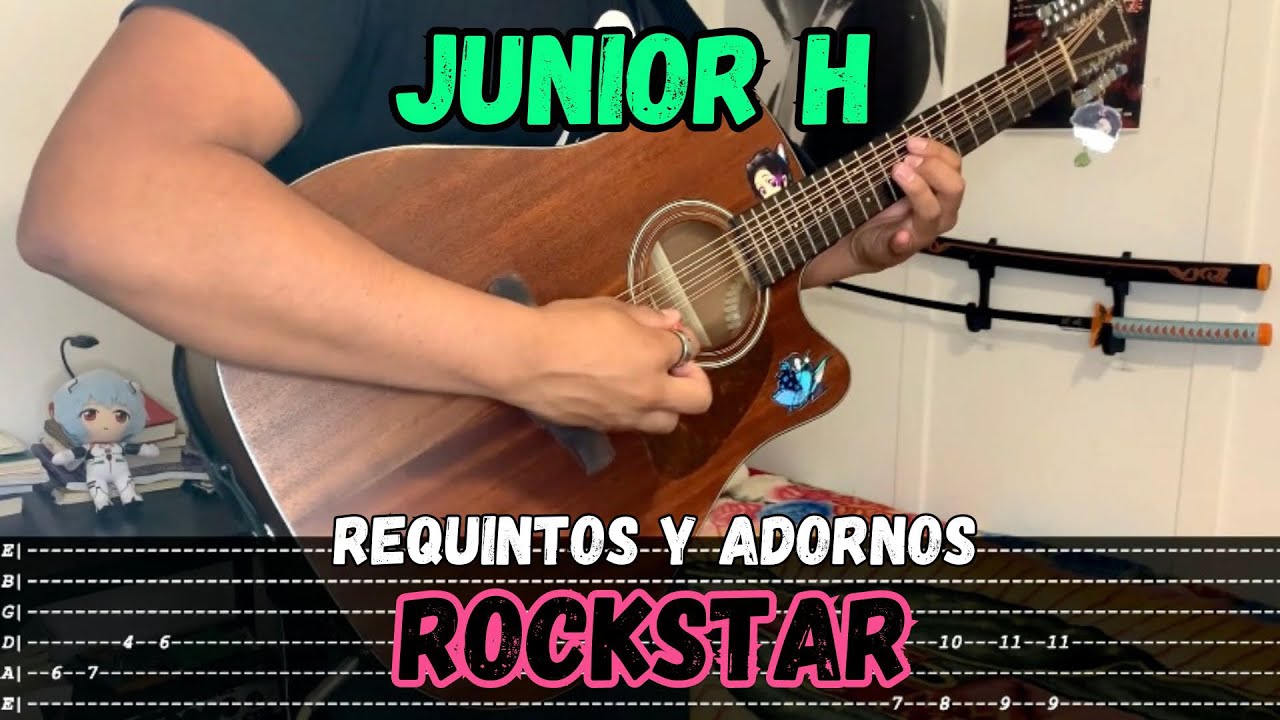 [TABS] Rockstar / Junior H - Tutorial - REQUINTOS - ADORNOS - Guitarra