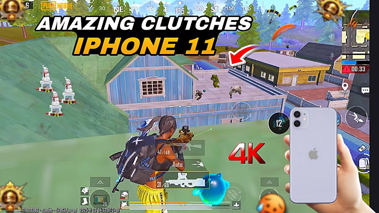 IPHONE 11 PUBG TEST IN 2025💀| amazing clutches | PUBG gaming test 🔥