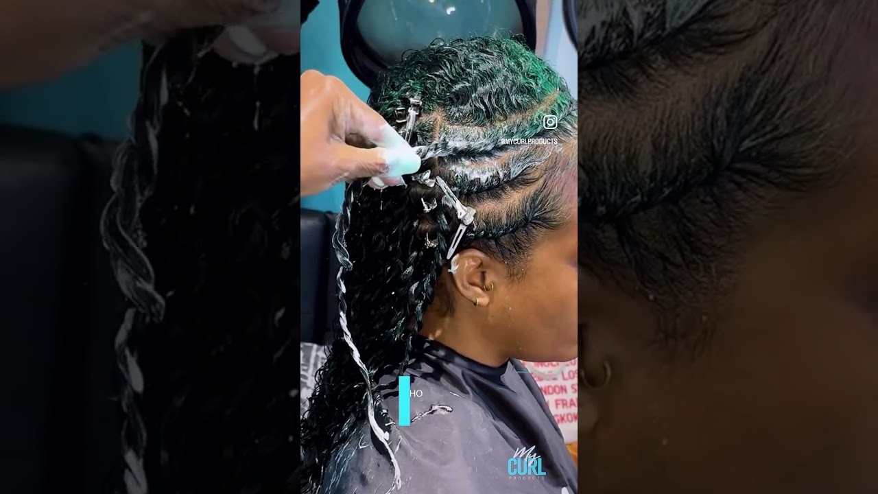 Защитная укладка волос с использованием продукции My Curl.