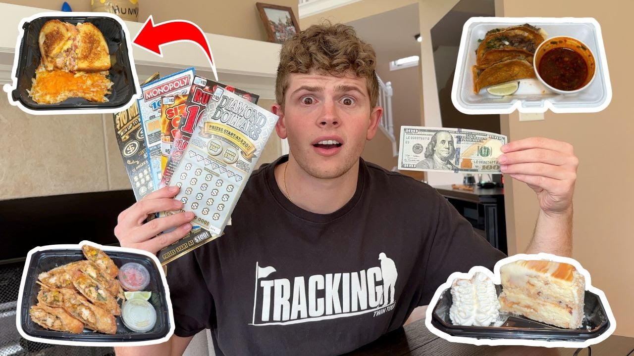 My Budget For Food is How Much Money I WIN From LOTTERY Tickets!