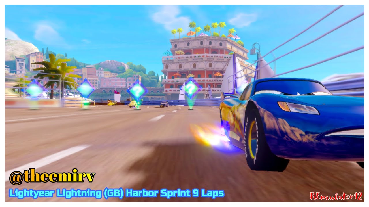 Cars 2 The Video Game | Lightyear Lightning - Battle Race (Going Ballistic) | Harbor Sprint 9 Laps