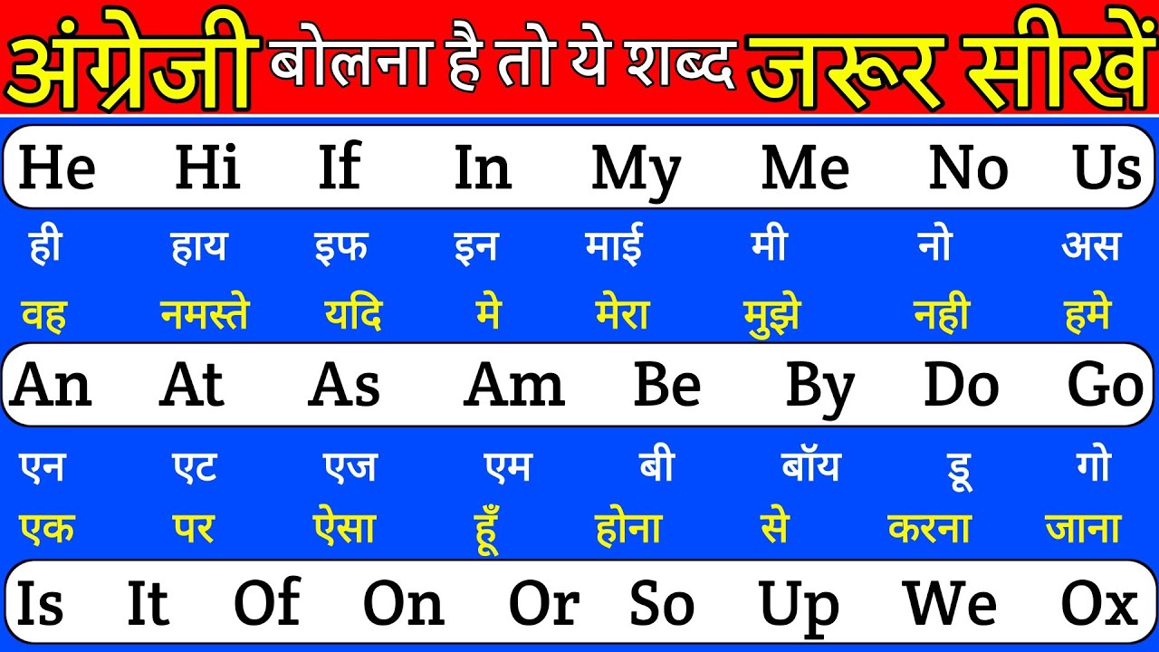 इंग्लिश बोलना इसके बिना मुश्किल ⚠️ | English Kaise padhna sikhe | How to learn english | Short word