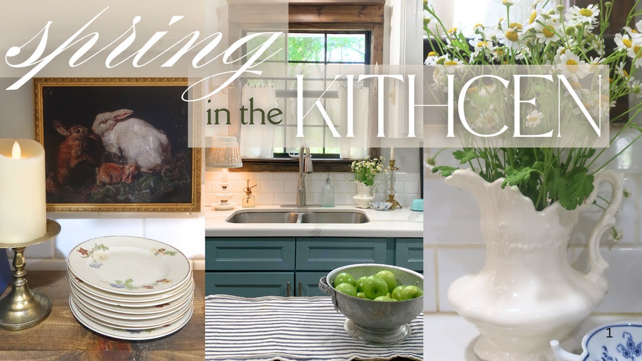 🌼a simple + spring kitchen refresh🌼  || decorate with me