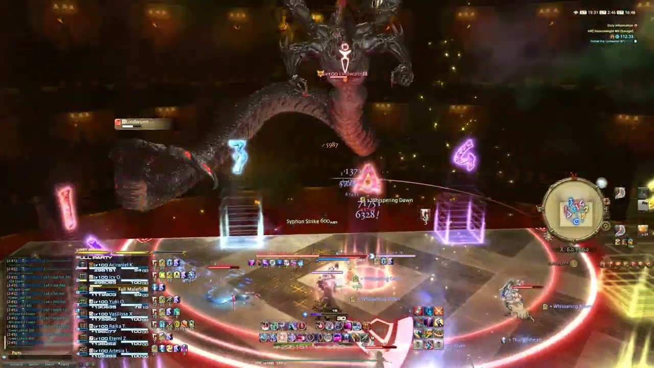 FFXIV - M12s Phase 1 Clear + Cutscene (The Lindwurm) | Drk PoV