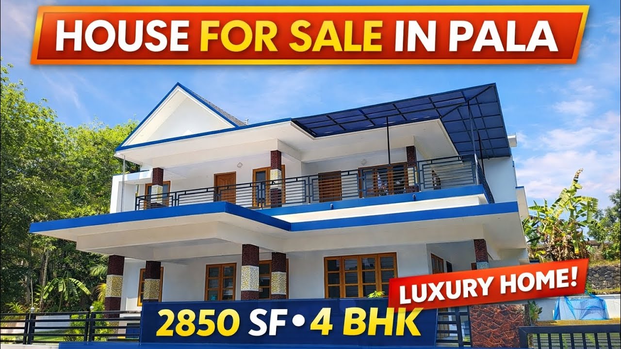 12.5 സെന്റിൽ 2850 sf, 4 ബെഡ്‌റൂം വീട്.വളരെയേറെ സൗകര്യങ്ങൾ, കുറഞ്ഞ വില..!!