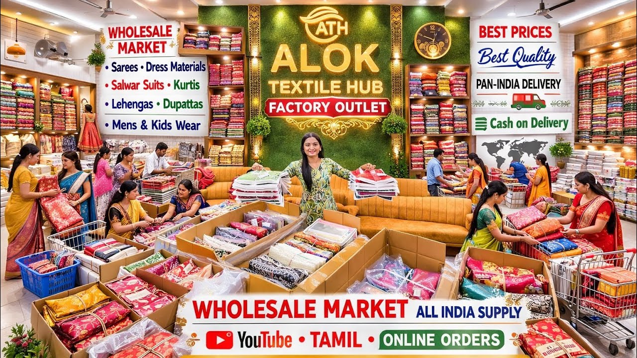 కేవలం ₹85కి డైలీ వేర్ చీరలు | Surat Wholesale Market Tour Cheap & Best Collection #saree #wholesale