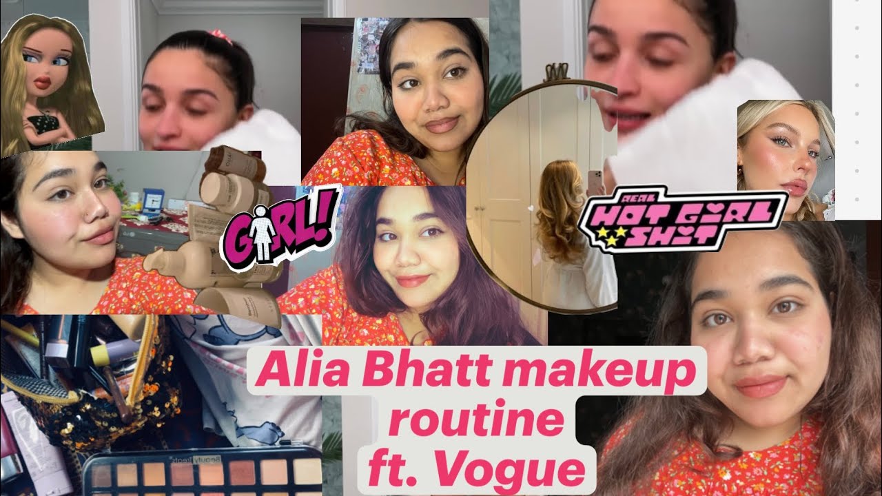 🌸Trying Alia Bhatt’s Viral Vogue Skincare Routine | Soft Natural Makeup🌸