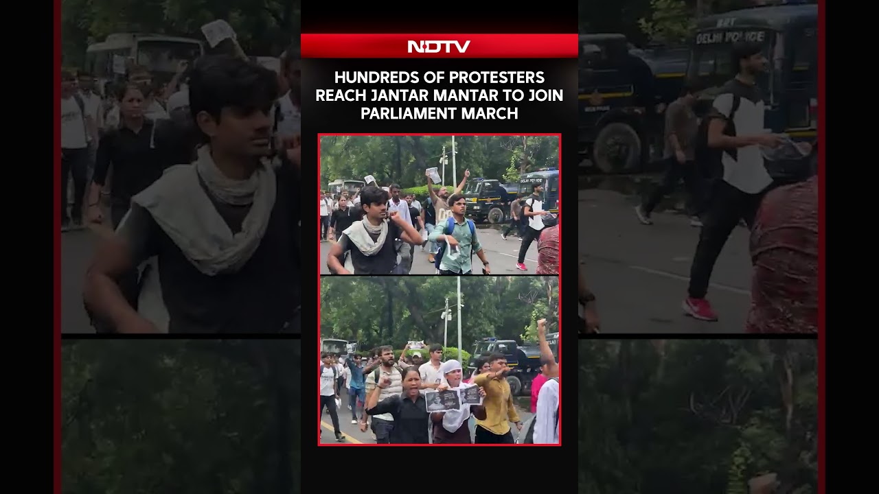 Hundreds of Protesters Reach Jantar Mantar to Join Parliament March