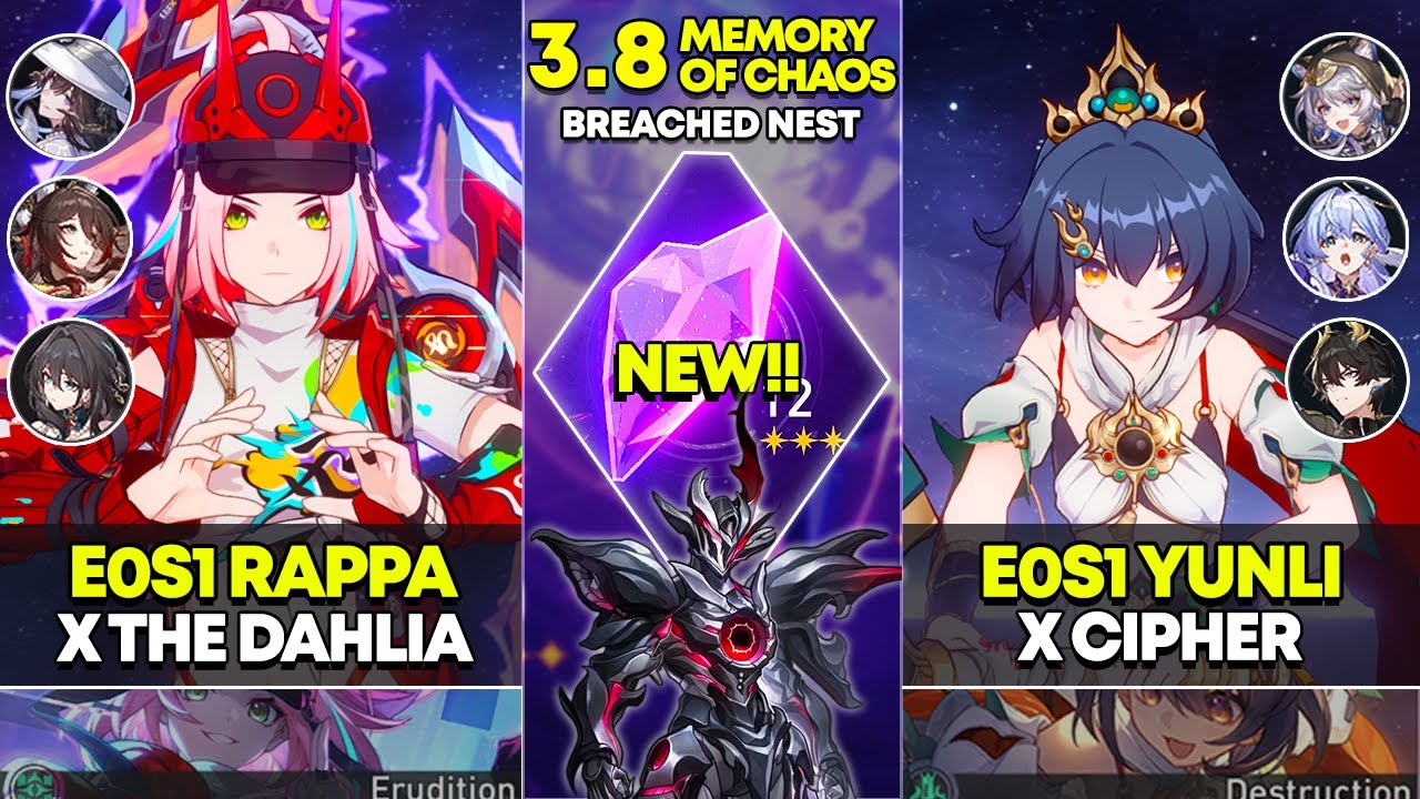 E0S1 Rappa Sustainless & E0S1 Yunli x Cipher | Memory of Chaos 12 | Honkai Star Rail 3.8