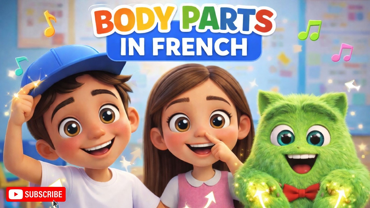 Learn Body Parts in French | Fun French Song for Kids | Apprendre les Parties du Corps 🎵 | French