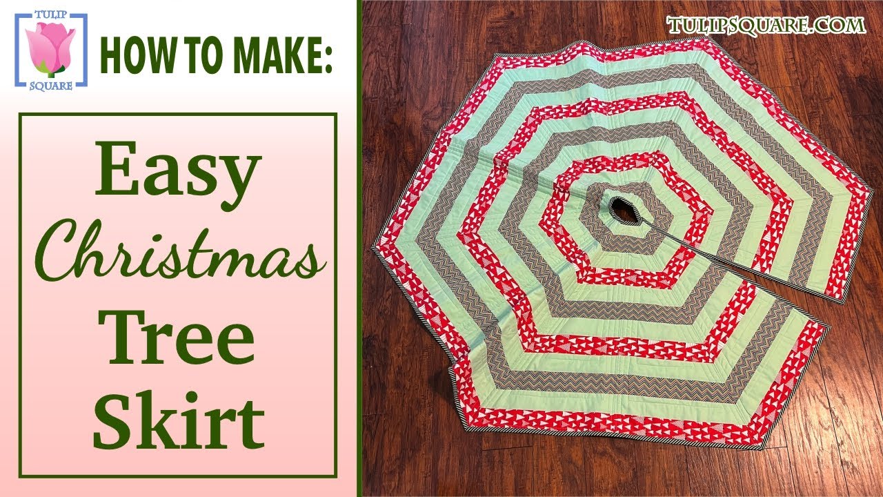 Easy Christmas Tree Skirt ❄ No Template ❄ No Special Tools ❄ Super Simple Method ❄ Beginner Quilting