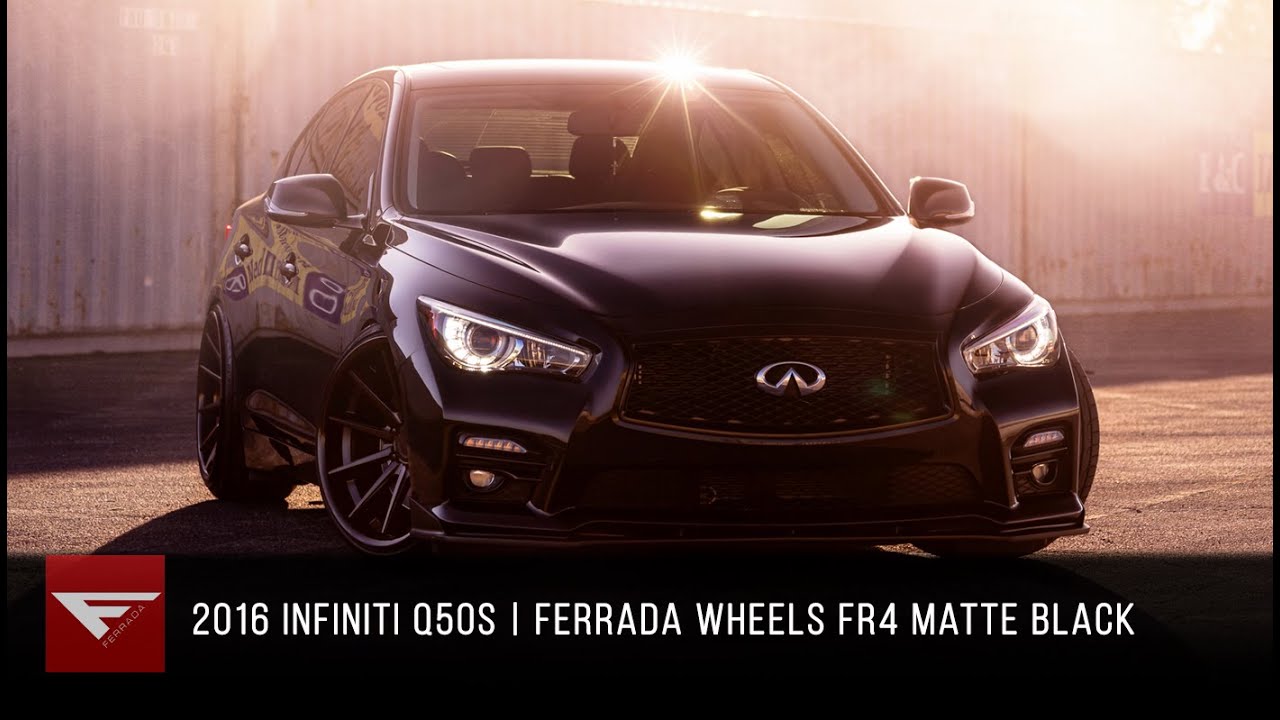 2016 Infiniti Q50s - Ferrada FR4 Matte Black with a Gloss Black Lip