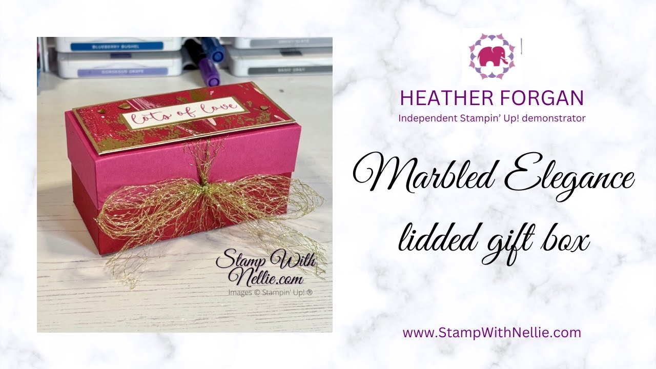 How to make a lidded gift box with Stampin' Up! Marbled Elegance products