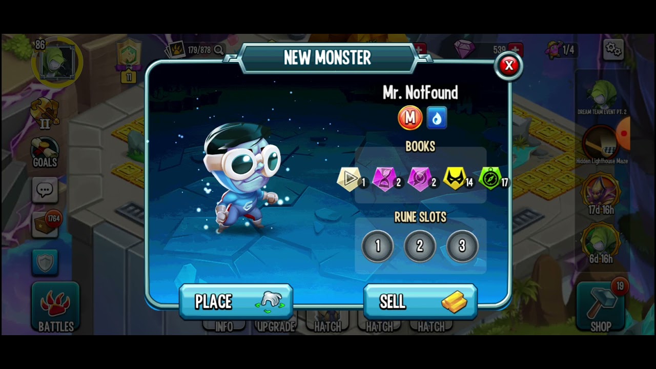 Getting Mr.NotFound in monster legends! 🕶