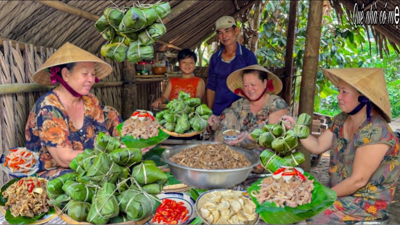 Nem Bì Thịt Da Heo Lá Dong | Món Ăn Quê Nhà Người Miền Tây Thuở Ngày Xưa || Dishes of the past