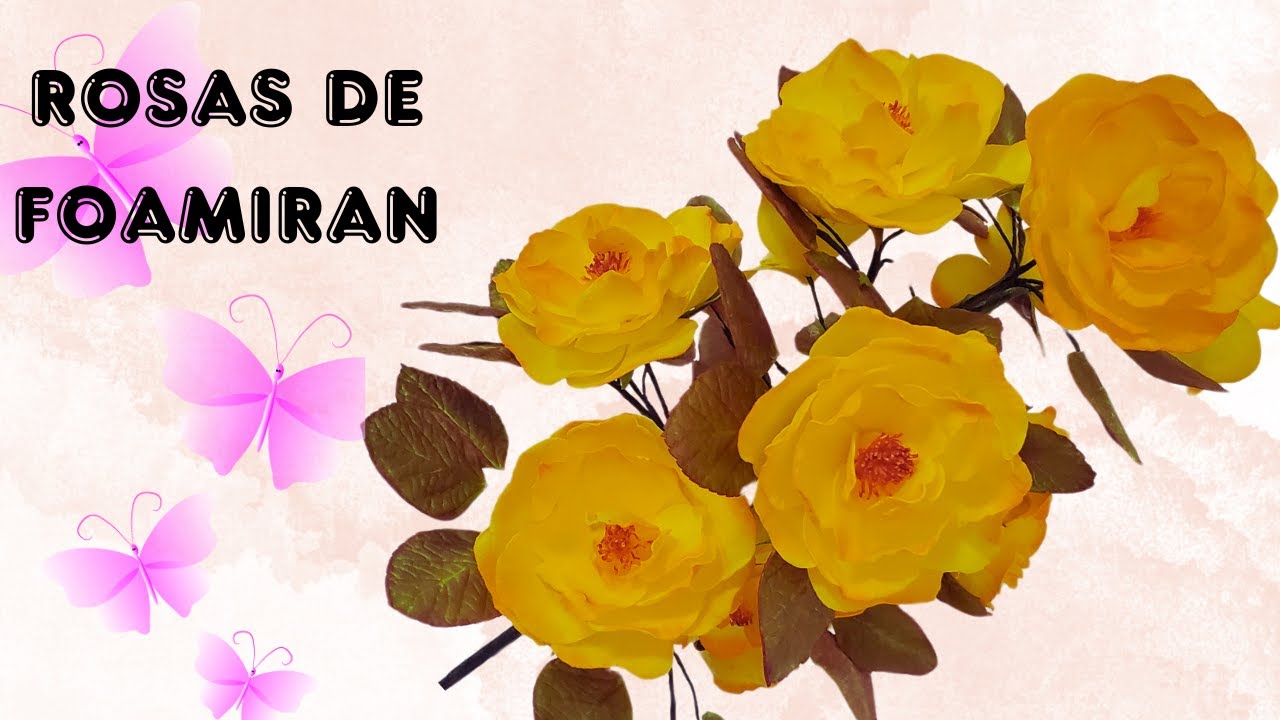 COMO HACER ROSAS QUE PAREZCAN NATURALES DE FOAMIRAN PASO A PASO# hand made flower 🌸🌸🌸diy