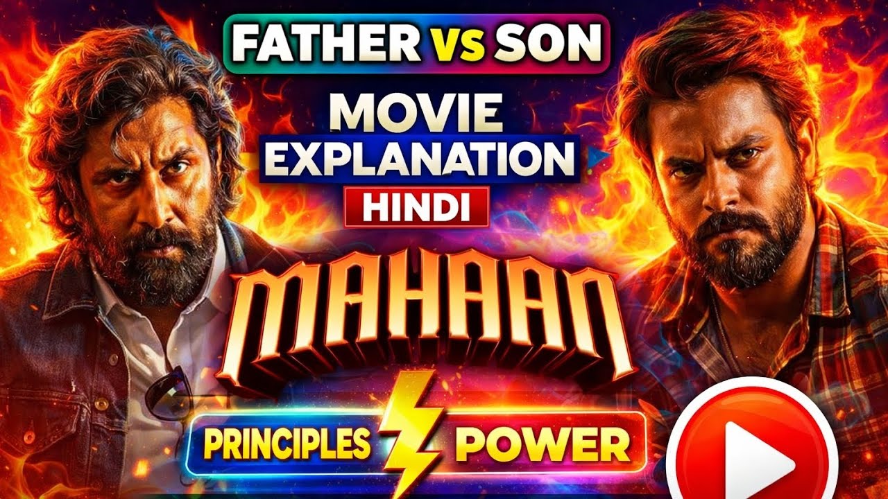 MAHAAN Full Movie Explanation Hindi | Father vs Son | Principles Ya Power? 🔥#chiyaanvikram