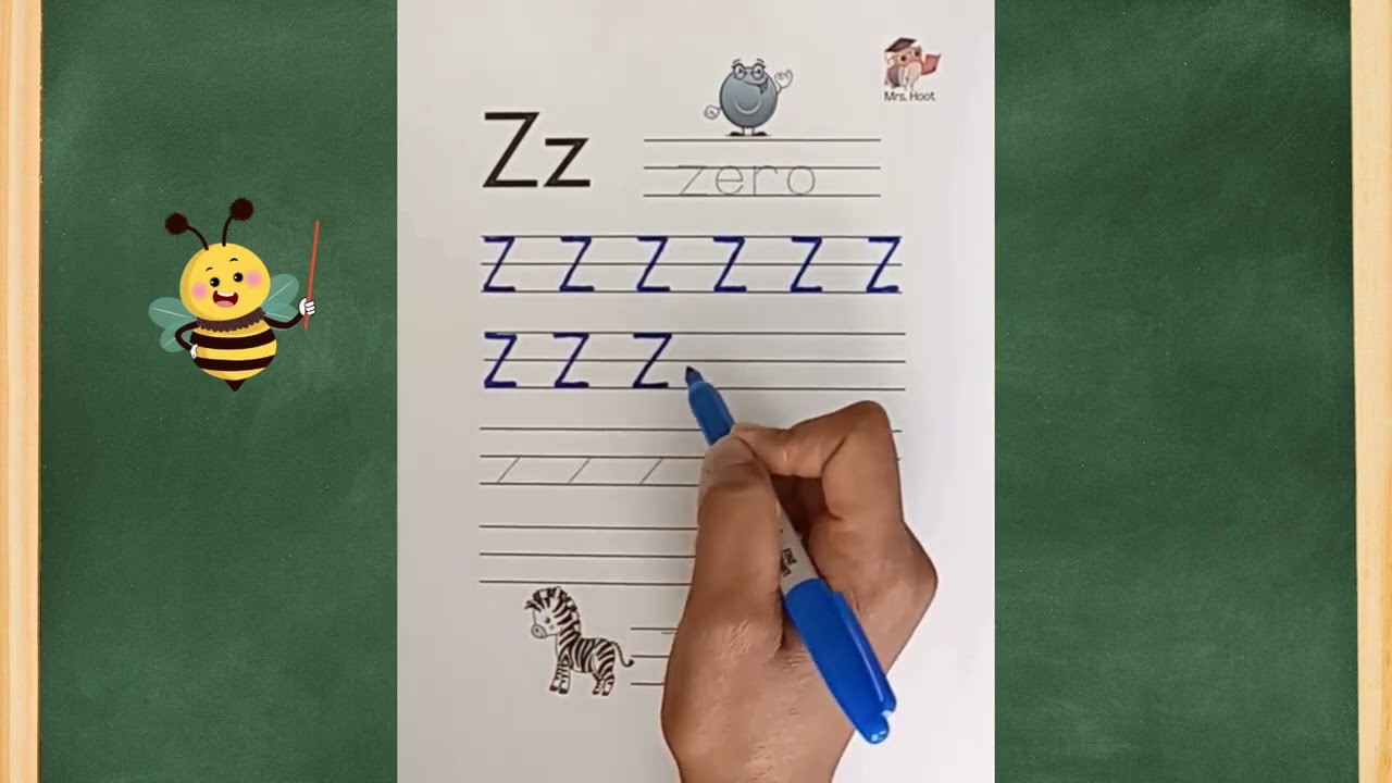 Letter Z Tracing ✏️ Learn Uppercase & Lowercase Z | Handwriting Practice for Kids