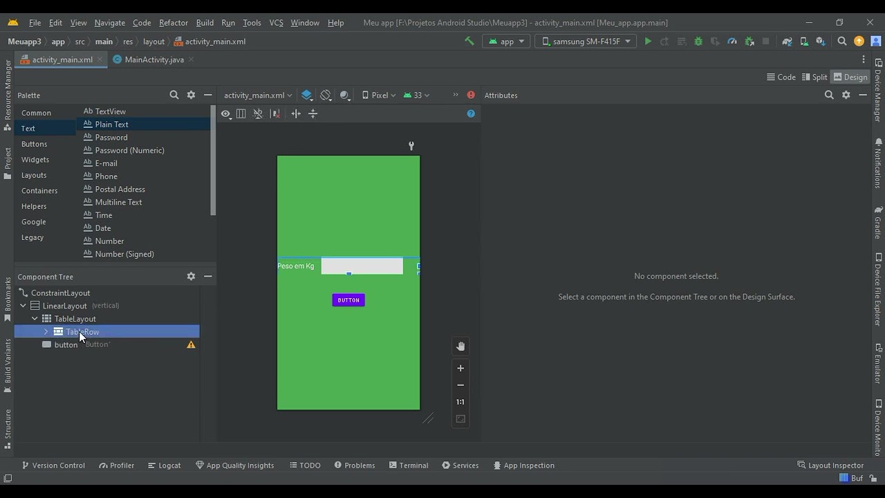 Criando um aplicativo que calcula o IMC com Android Studio