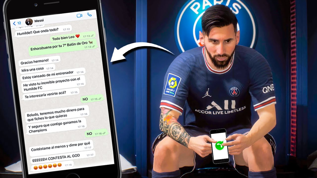 MESSI ME QUIERE FICHAR Y NO LE RESPONDO ... MODO CARRERA (FIFA 22)