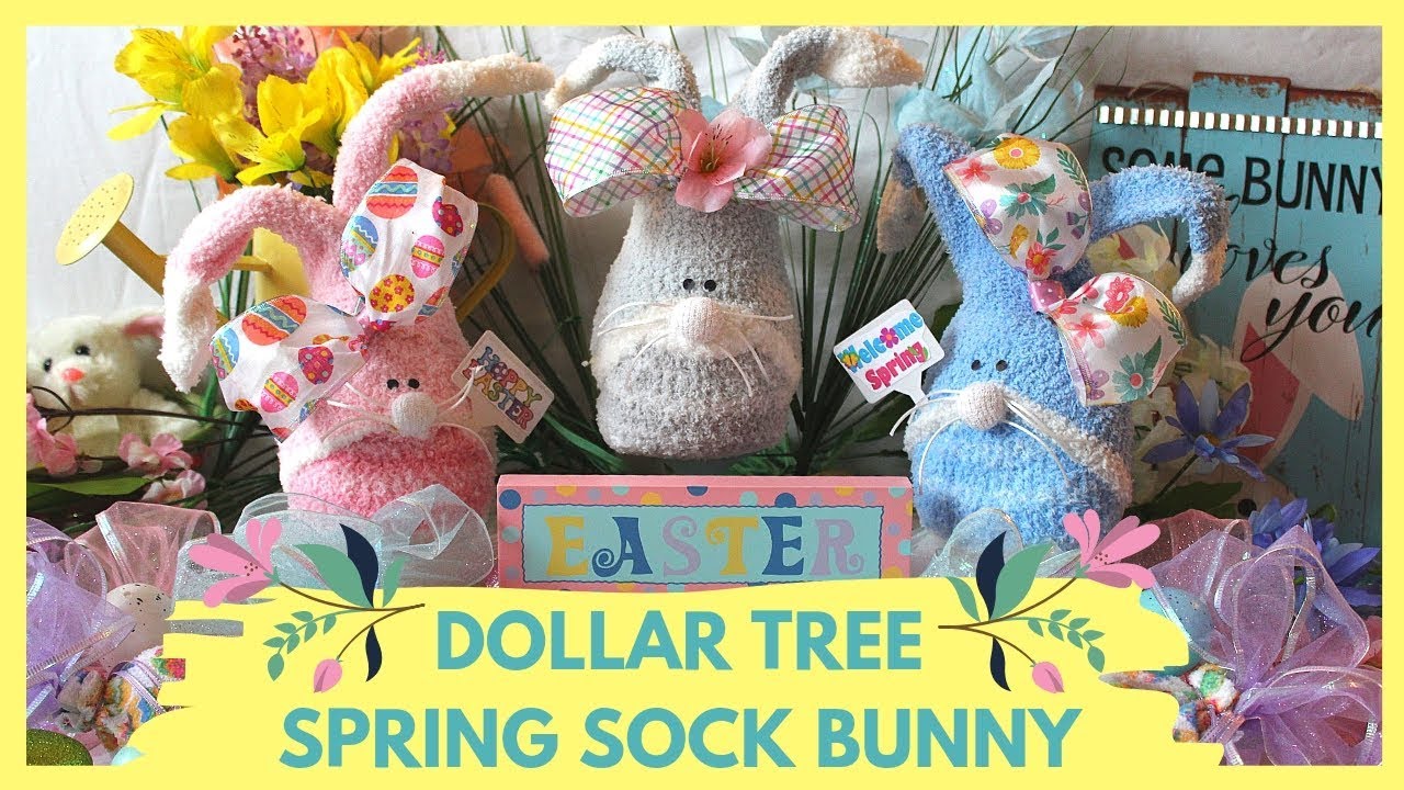 How to make DIY Dollar Tree NO SEW SPRING SOCK BUNNY DIY GNOME FRIEND | DOLLAR TREE DIY Craft