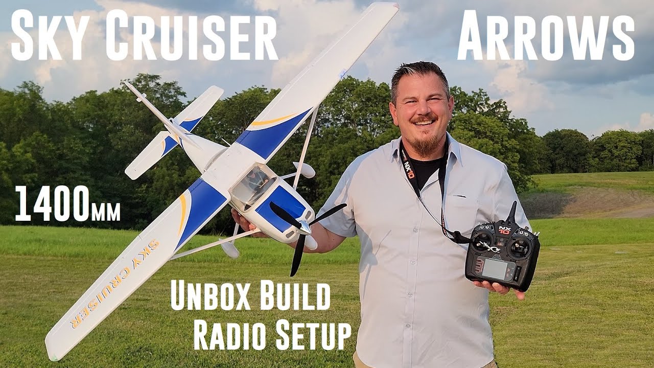 ALL NEW NAME?! - Arrows - Sky Cruiser - 1.4m - Unbox, Build, & Radio Setup - aka FMS Sky Trainer