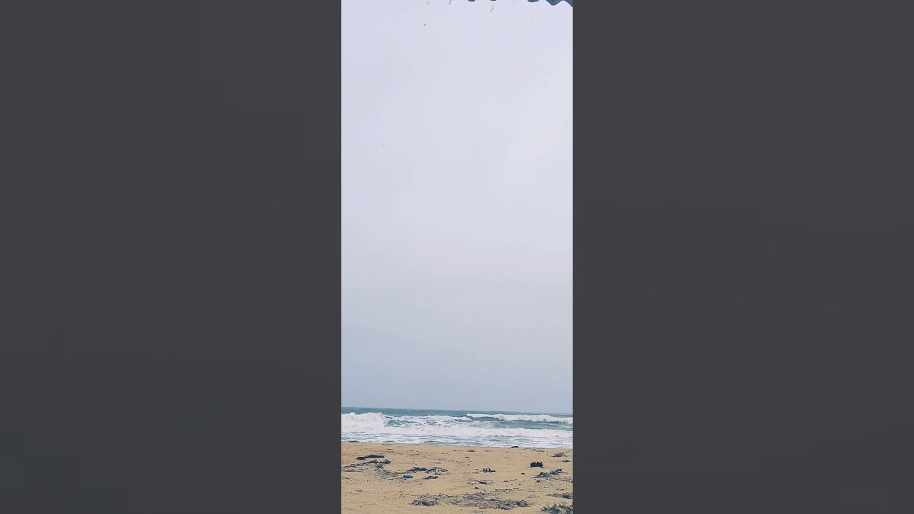 Monsoon waves hitting the shore 🌊🌧️ Nature&rsquo;s chaos & calm in one frame! #Monsoon #BeachWaves #Shorts