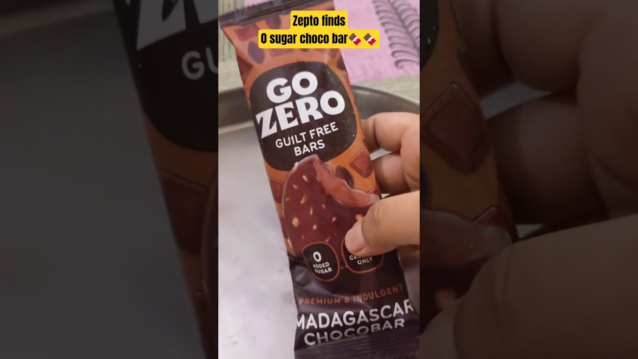 Zepto finds🍫🍫0 Sugar chocobaar #shorts #icecream