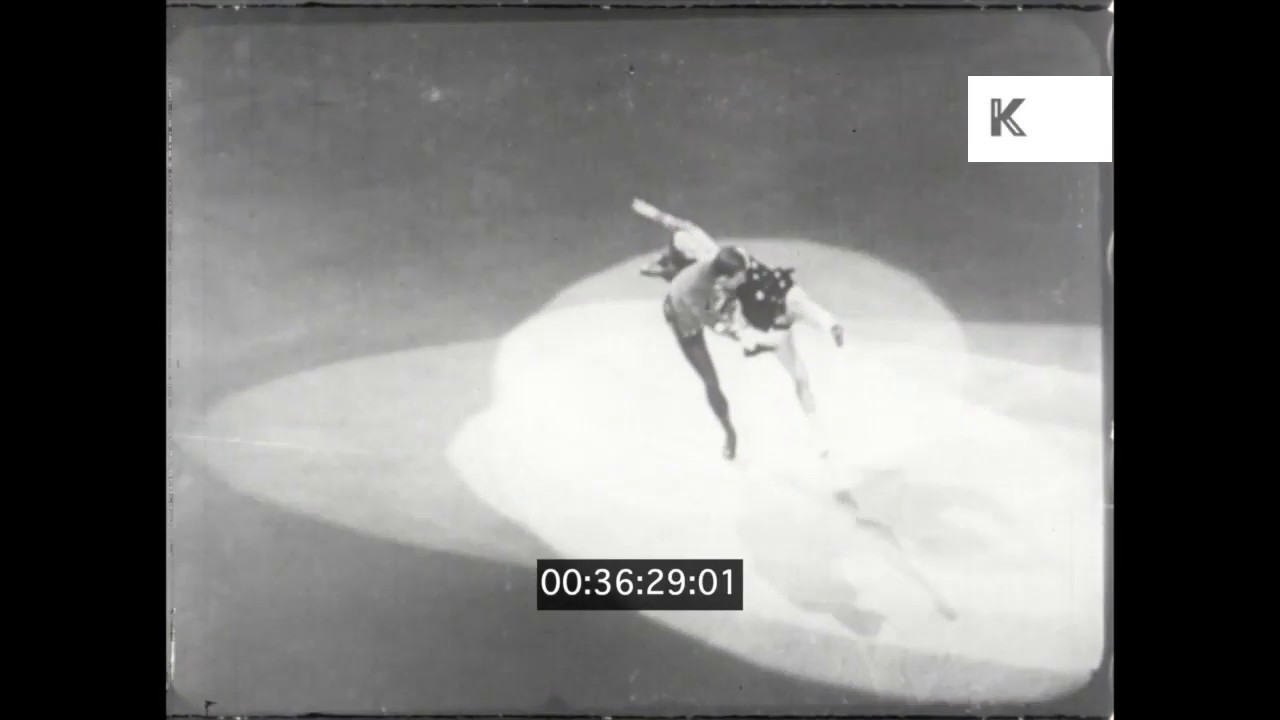 1920s, 1930s USA, Ice Skating and Dancing Performances, Bear in Costume, 16mm