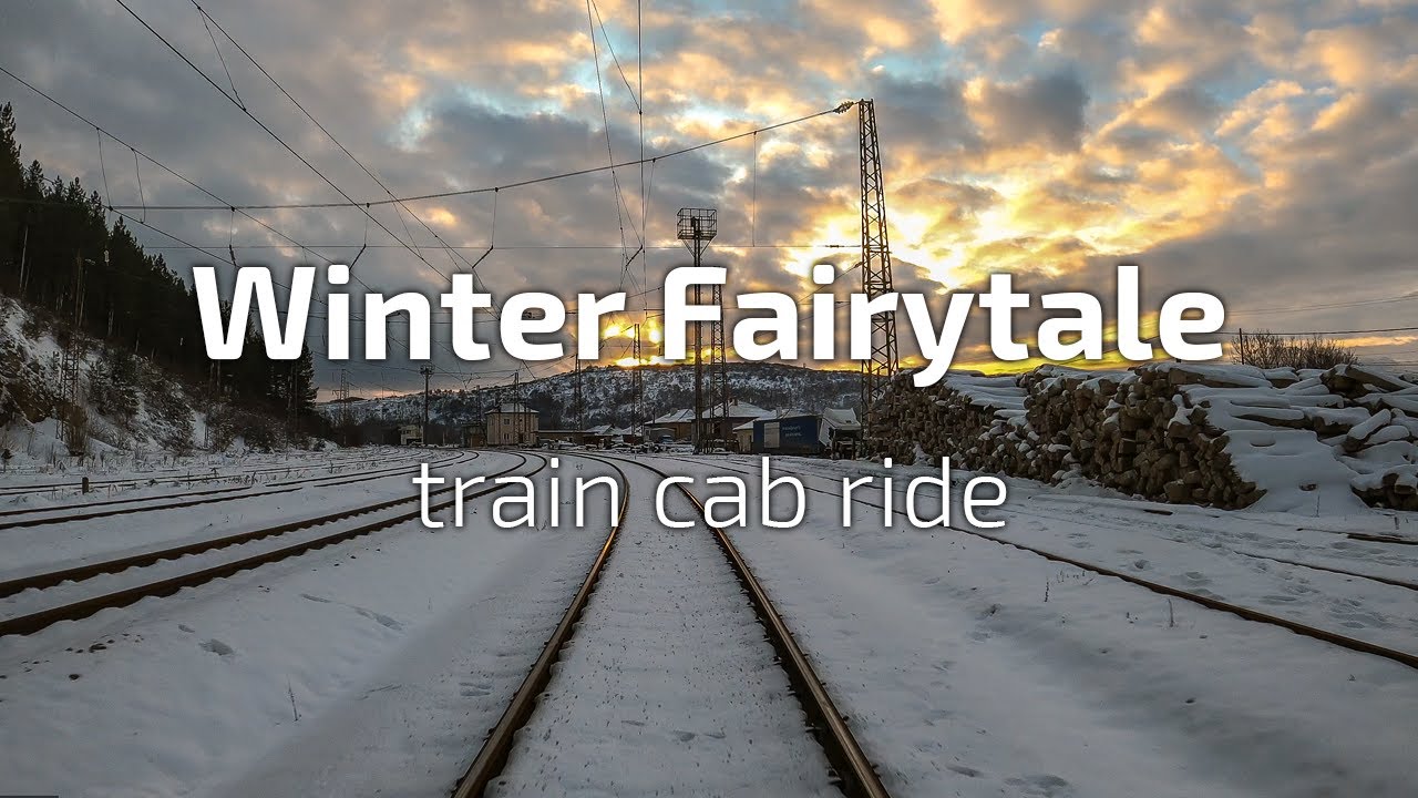 [4K] Winter Fairytale ❄️ Cab Ride Bulgaria 🛤 ft. Siemens Desiro from Sofia to Radomir