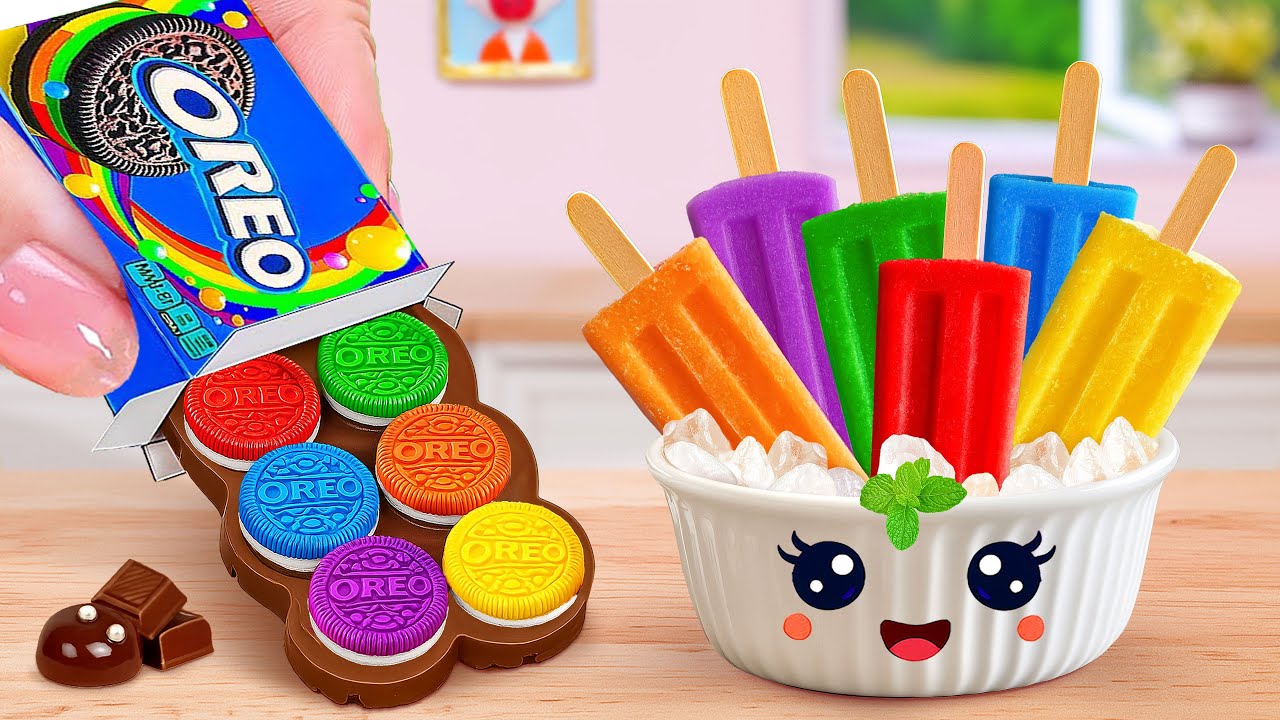 💯COOL Rainbow Ice Cream🍩Miniature Sweet Treats Decoration Ideas 💕Tana Mini Cakes