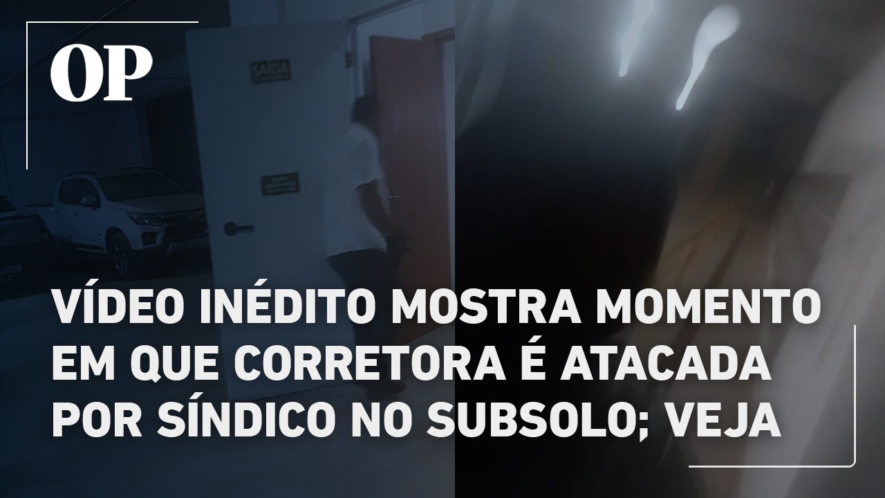 V&iacute;deo in&eacute;dito mostra momento em que corretora &eacute; atacada por s&iacute;ndico no subsolo; veja