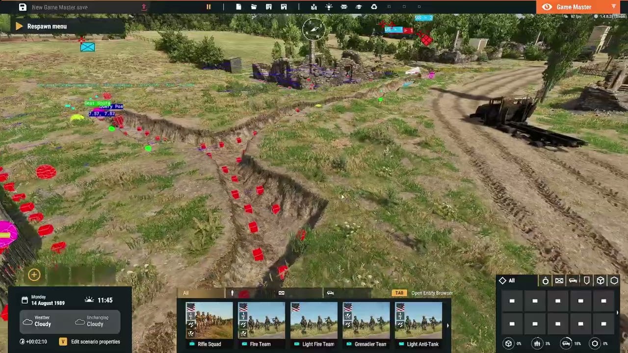 Arma Reforger: CRX Enfusion A.I. Trench Combat Move Behavior. ( Zarichne )